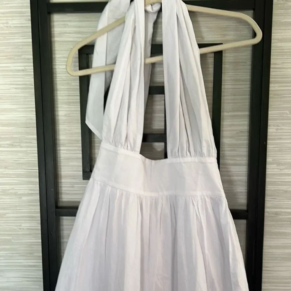 Nwt Sonya Australia White Cotton Marilyn Monroe Style Prairie Dress Peasant Dres — image 5 of 8